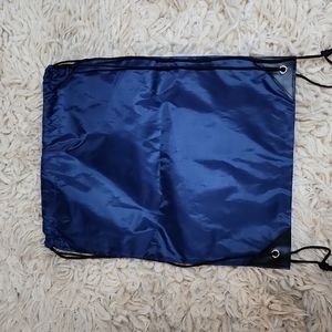 Blue drawstring bag